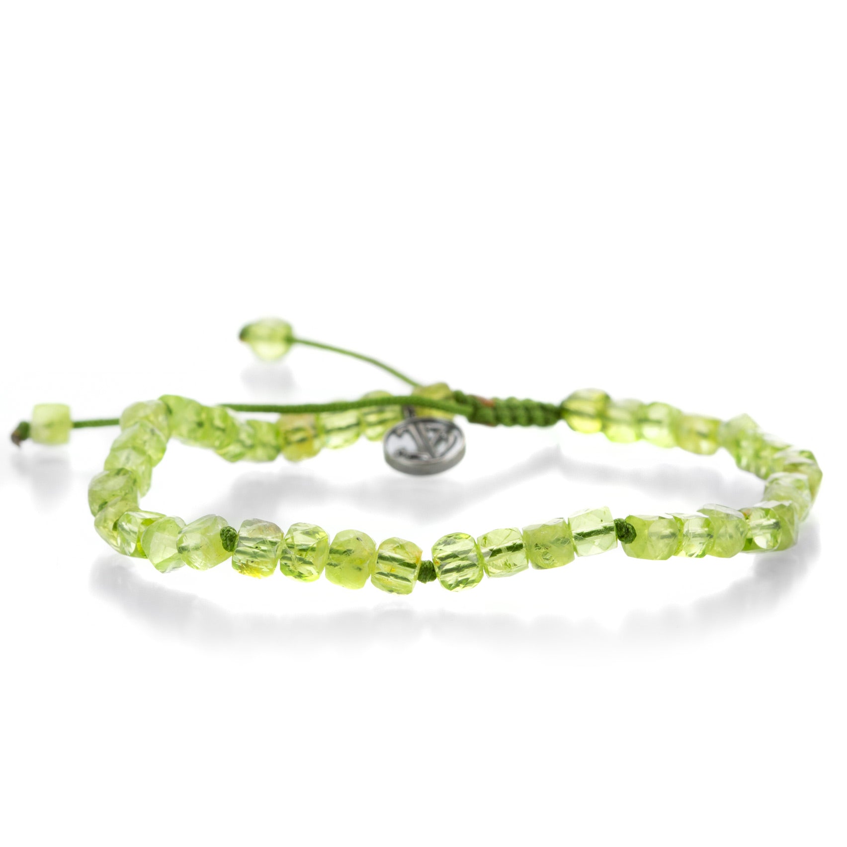 PERIDOT BEADED CHARM BRACELET