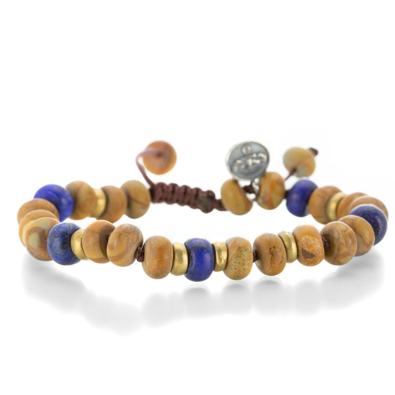 Joseph Brooks 8mm Lapis & Picture Jasper Beaded Bracelet | Quadrum Gallery