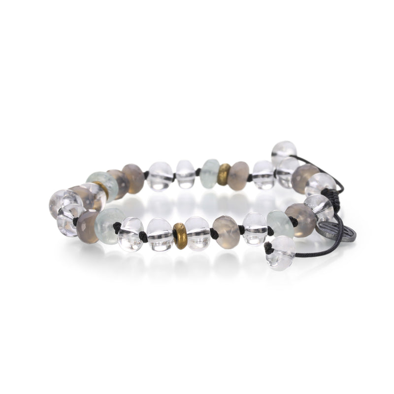 Joseph Brooks 8mm Quartz, Aquamarine, Onyx Bead Bracelet | Quadrum Gallery