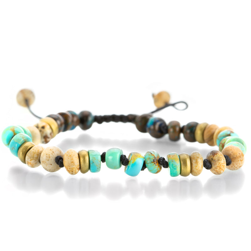 Joseph Brooks Jasper, Turquoise, Chrysocolla and Brass Bracelet | Quadrum Gallery