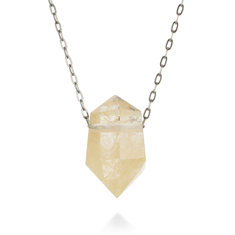 Joseph Brooks Gold Rutile Quartz Crystal Necklace | Quadrum Gallery