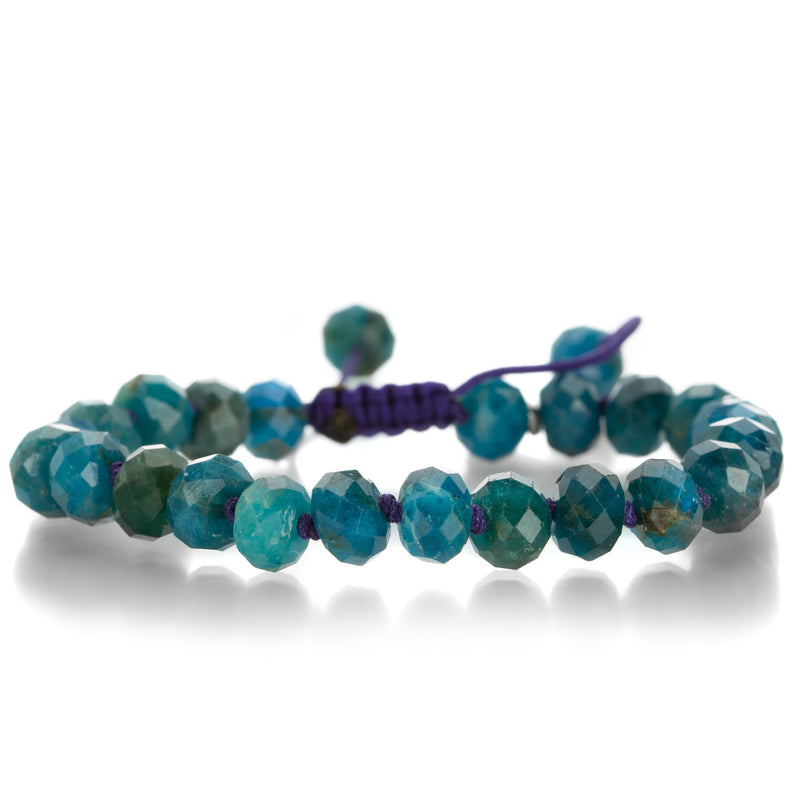 Joseph Brooks Dark Blue Apatite Faceted 8mm Bead Bracelet | Quadrum Gallery