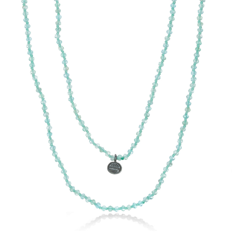 Joseph Brooks 3mm Faceted Aquamarine Necklace - 40" | Quadrum Gallery