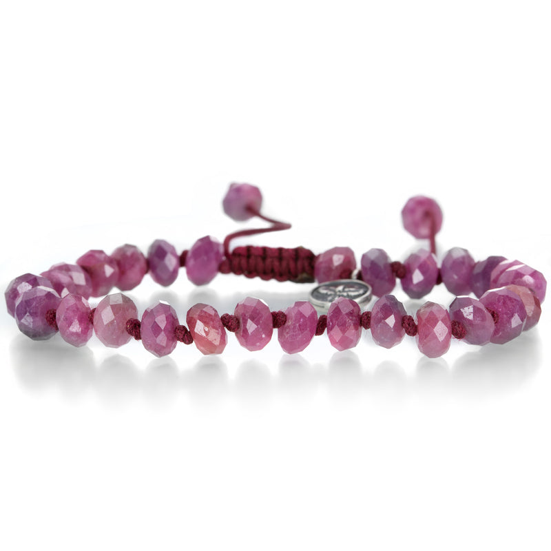 Joseph Brooks 8mm Ruby Rondelle Faceted Bead Bracelet | Quadrum Gallery