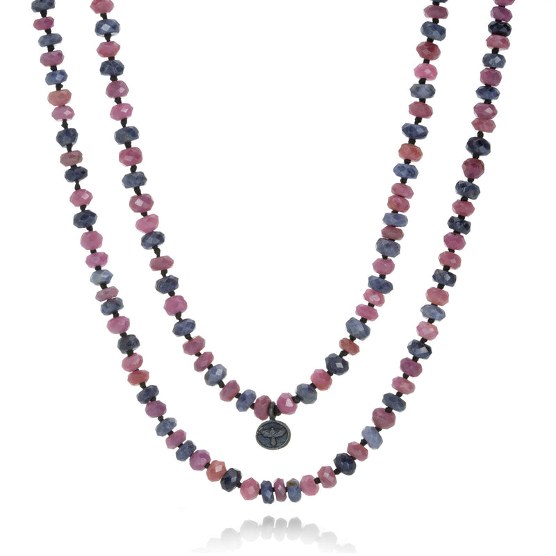 Joseph Brooks Pink and Blue Sapphire Rondelle Necklace | Quadrum Gallery