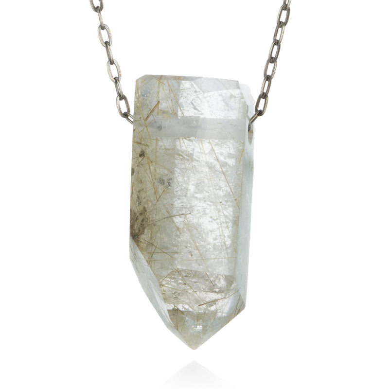 Joseph Brooks Gold Rutile Quartz Crystal Pendant Necklace | Quadrum Gallery