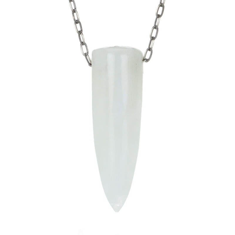 Joseph Brooks Silver Moonstone Dart Pendant Necklace | Quadrum Gallery