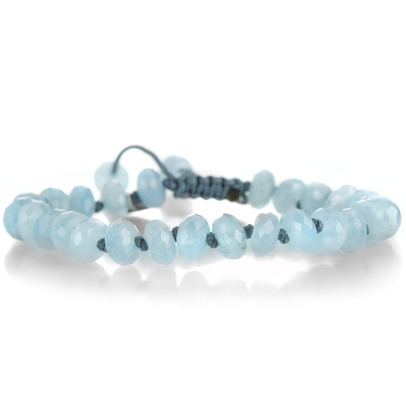 Joseph Brooks 8mm Faceted Aquamarine Rondelle Bracelet | Quadrum Gallery