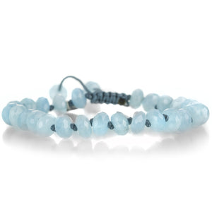 Joseph Brooks 8mm Faceted Aquamarine Bead Bracelet | Quadrum Gallery