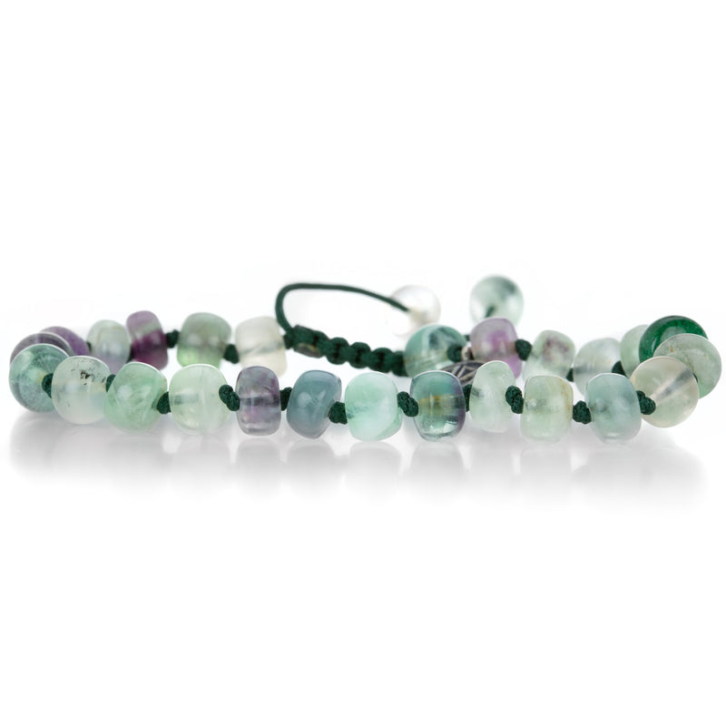 Joseph Brooks 8mm Smooth Purple and Green Flourite Bracelet | Quadrum Gallery