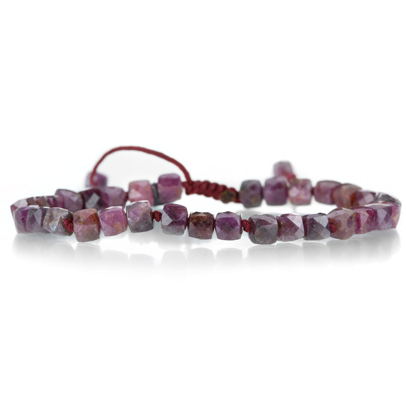 Joseph Brooks 5mm Faceted Ruby Cube Bracelet | Quadrum Gallery