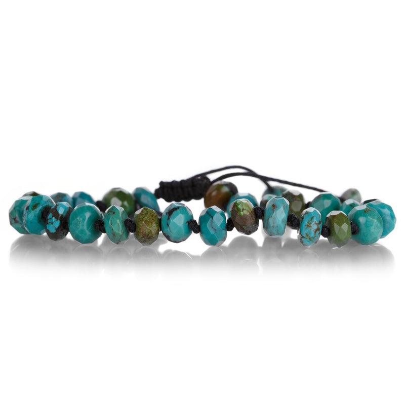 Joseph Brooks 8mm Faceted Arizona Turquoise Rondelle Bracelet | Quadrum Gallery