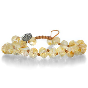 Joseph Brooks Faceted 8mm Citrine Macrame Bracelet | Quadrum Gallery