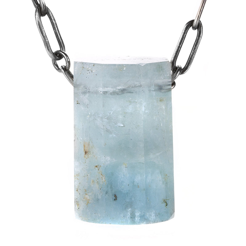 Joseph Brooks Extra Large Aquamarine Crystal Pendant Necklace | Quadrum Gallery