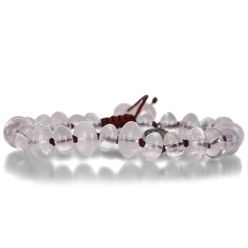 Joseph Brooks Smooth 10mm Rose Quartz Beaded Bracelet | Quadrum Gallery