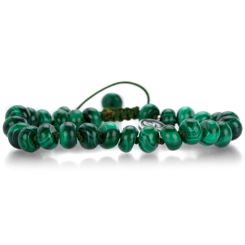 Joseph Brooks Smooth 8mm Malachite Bracelet | Quadrum Gallery