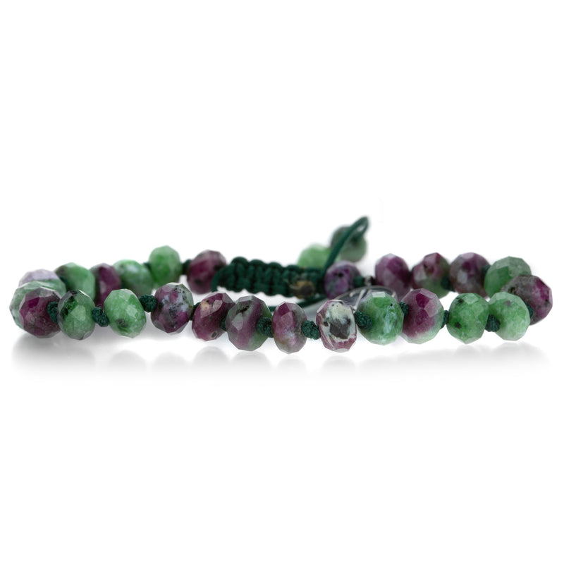 Joseph Brooks Faceted 7mm Zoisite and Ruby Bracelet | Quadrum Gallery