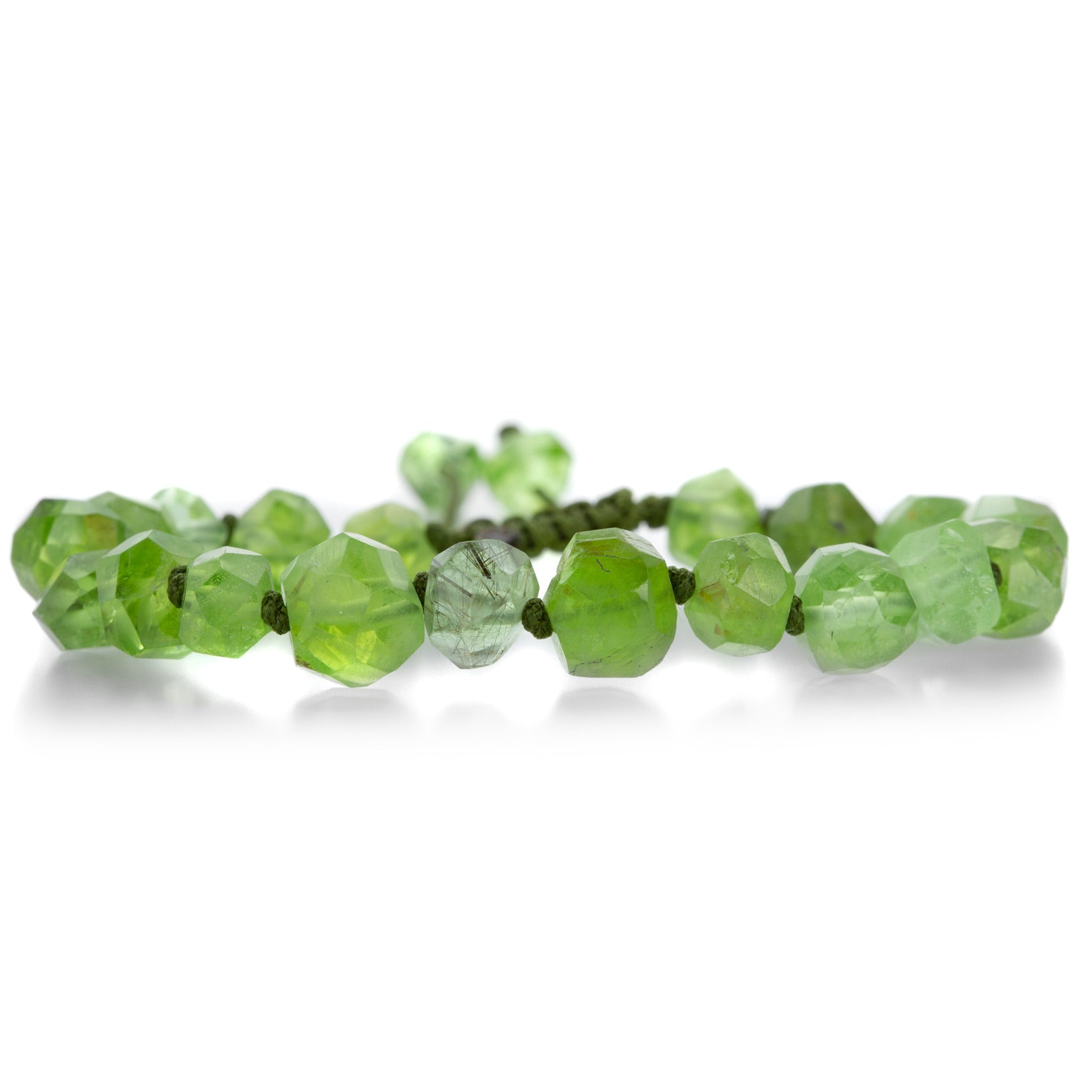 Crystal Faceted Beads Bracelets Peridot