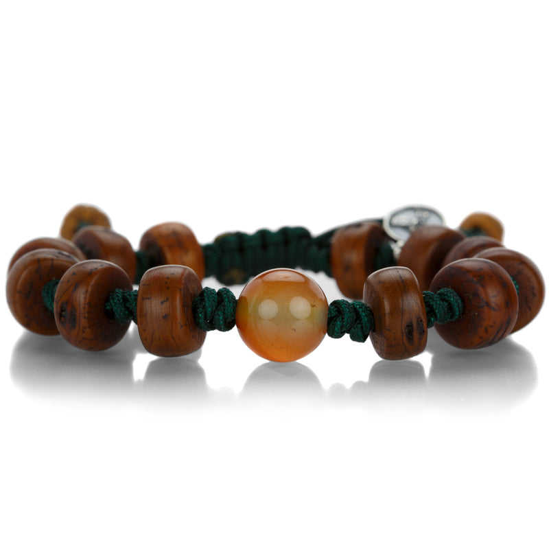 Joseph Brooks Tibetan Bodhi Seed Bead Bracelet with Carnelian | Quadrum Gallery