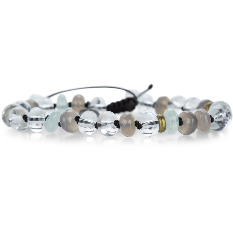 Joseph Brooks Aquamarine, Quartz and Gray Onyx Bracelet | Quadrum Gallery