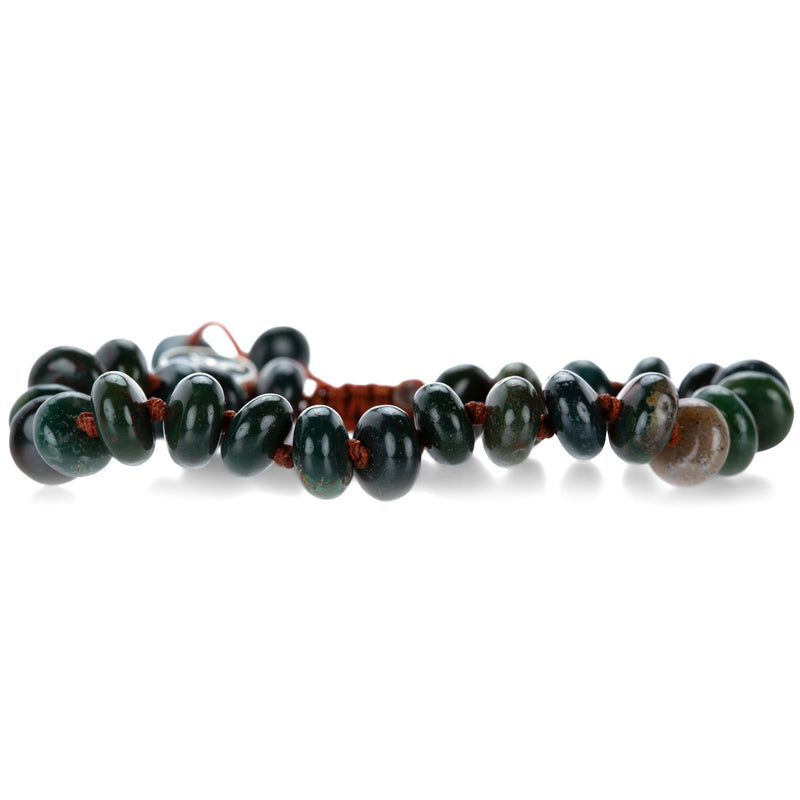 Joseph Brooks 8mm Smooth Bloodstone Bracelet | Quadrum Gallery