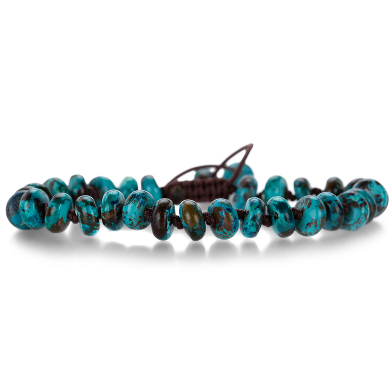 Joseph Brooks Smooth 8mm Chrysocolla Beaded Bracelet | Quadrum Gallery