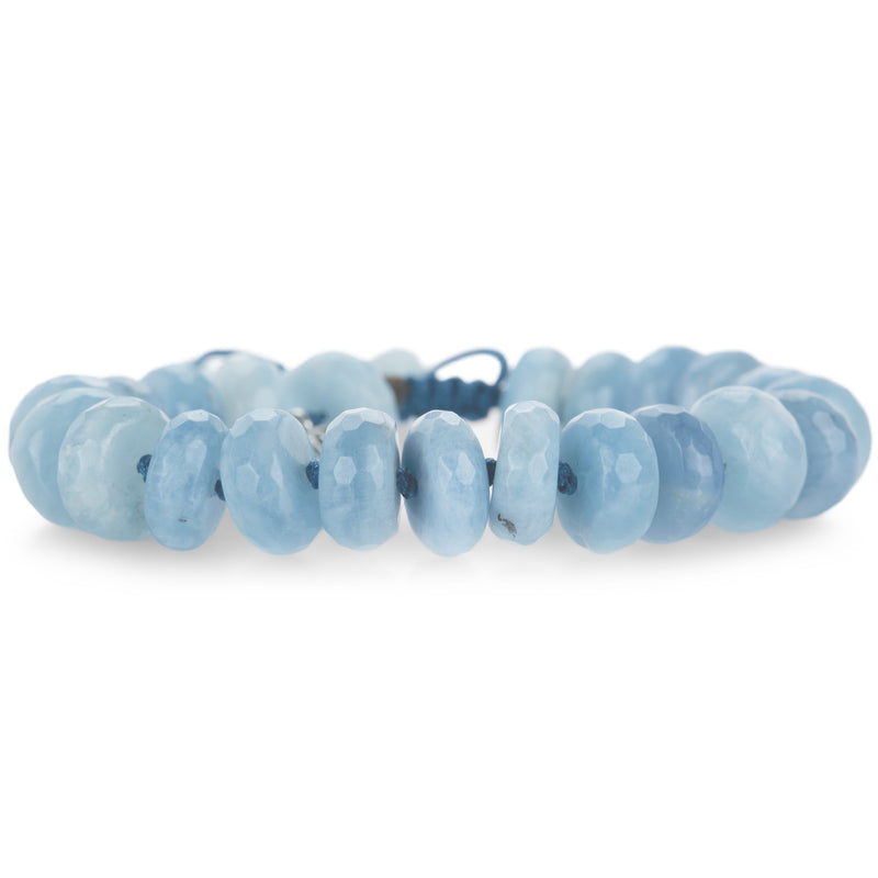 Joseph Brooks 12mm Faceted Ice Blue Aquamarine Bracelet | Quadrum Gallery