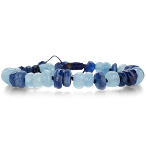 Joseph Brooks 8mm Aquamarine and Kyanite Bracelet | Quadrum Gallery