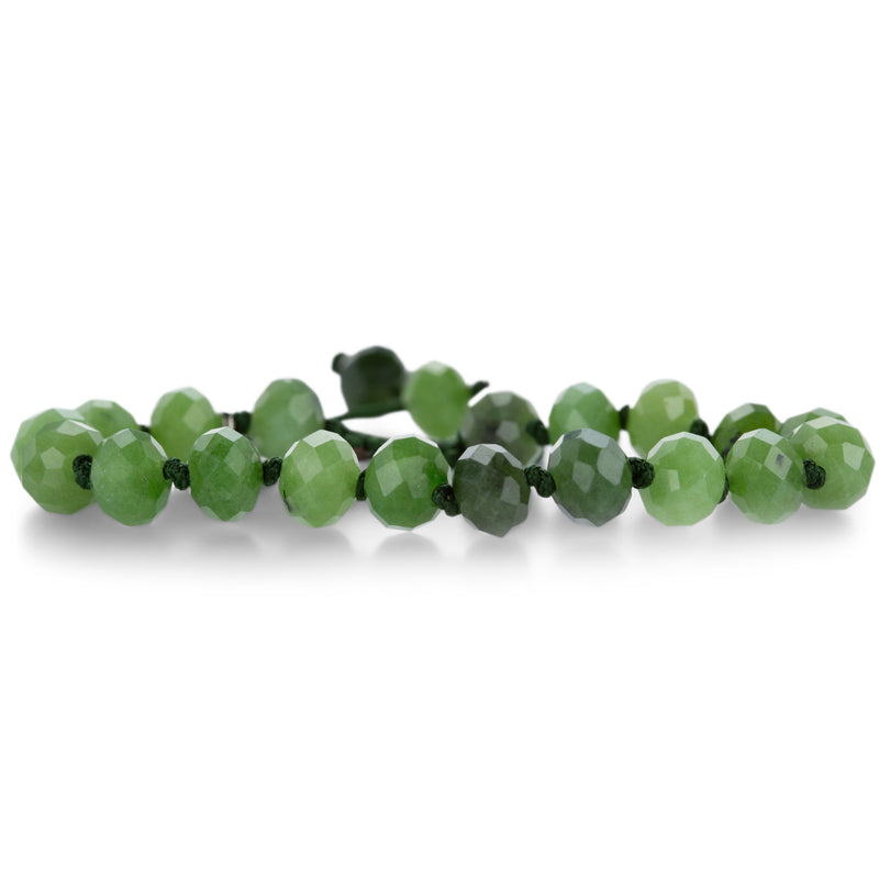 Joseph Brooks 8mm Faceted British Columbian Jade Beaded Bracelet | Quadrum Gallery