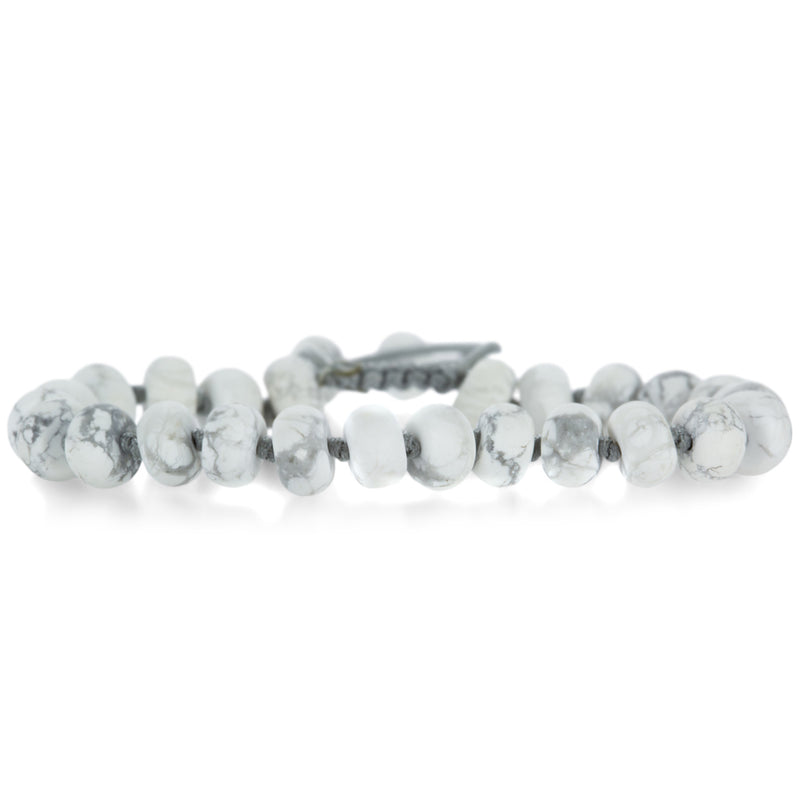 Joseph Brooks Smooth 8mm Howlite Beaded Bracelet | Quadrum Gallery