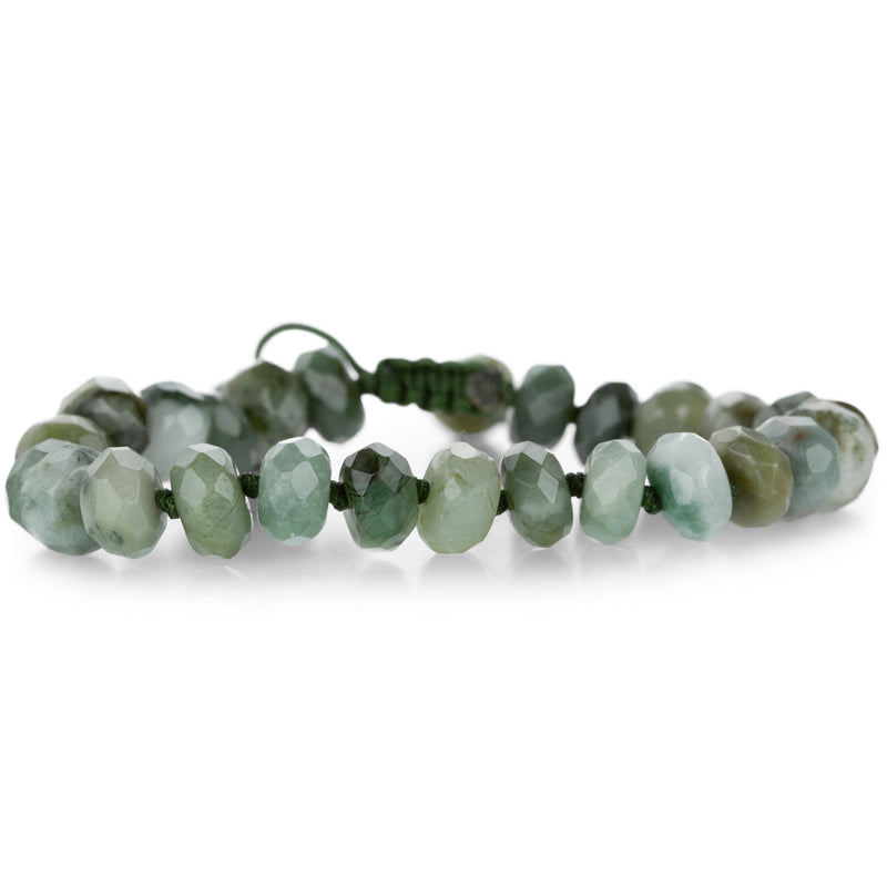 Joseph Brooks Faceted 8mm Burmese Green Jade Bracelet | Quadrum Gallery