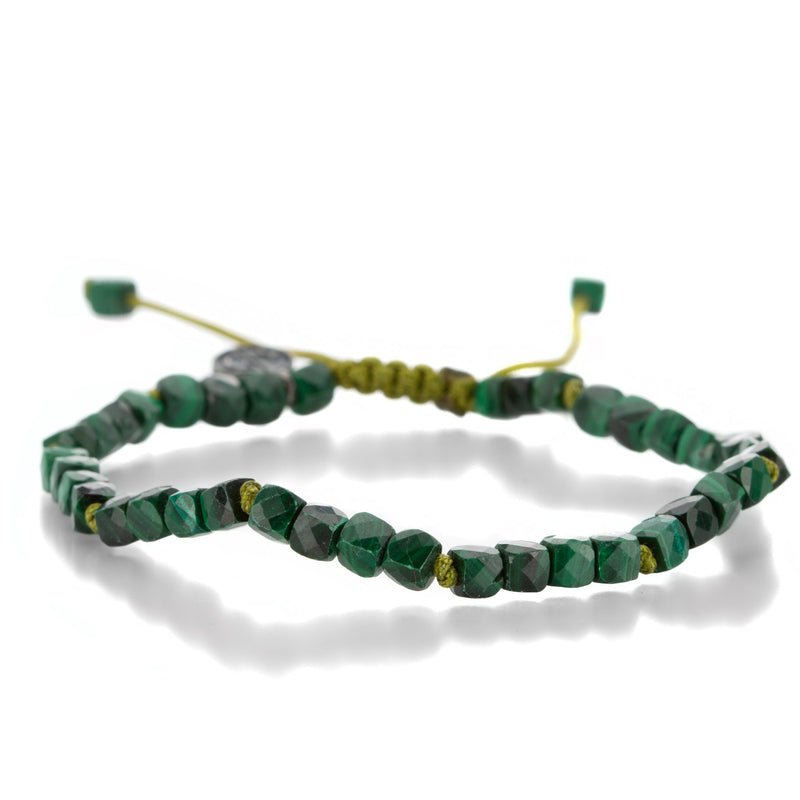 Joseph Brooks 4mm Faceted Malachite Cube Bracelet | Quadrum Gallery