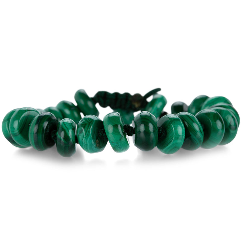 Joseph Brooks 12mm Smooth Malachite Bracelet | Quadrum Gallery