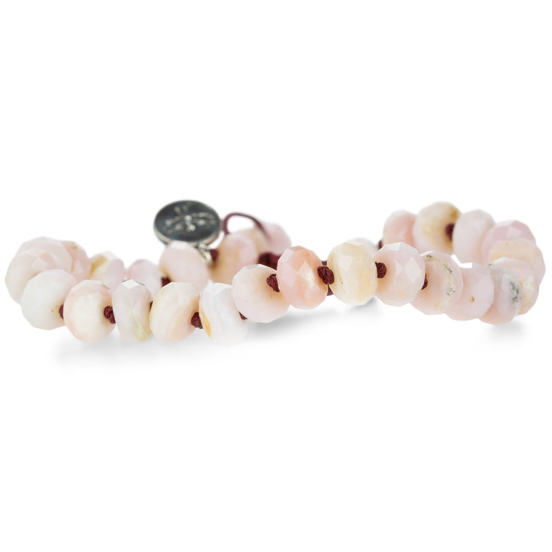 Joseph Brooks 8mm Faceted Pink Opal Rondelle Bracelet | Quadrum Gallery