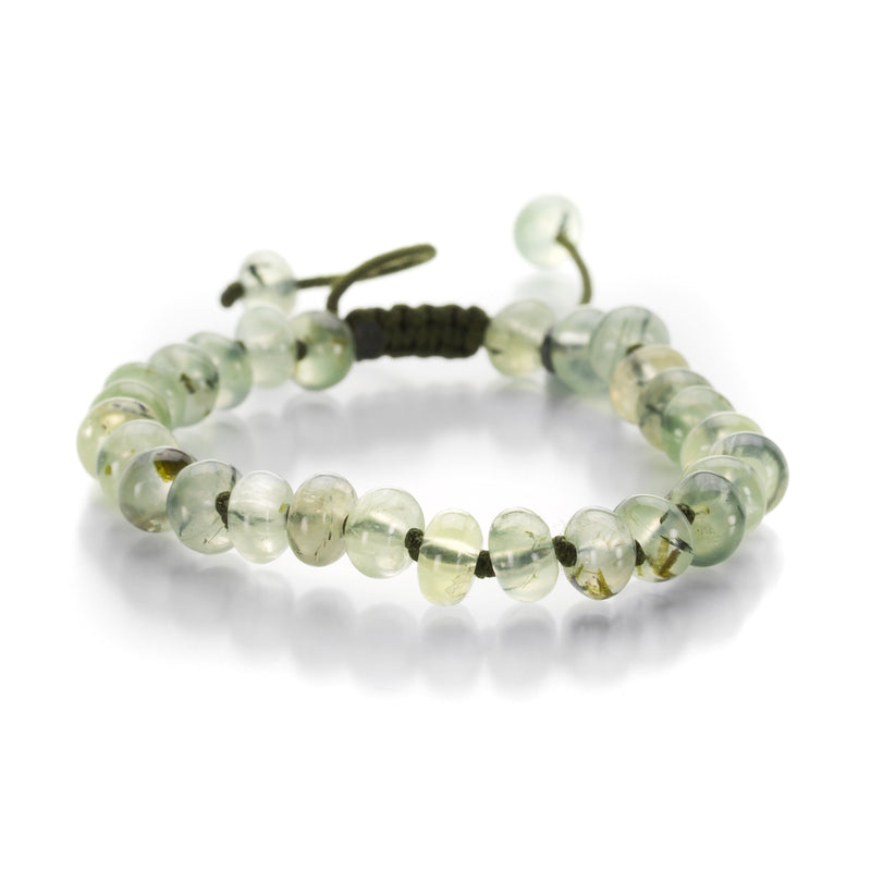 Joseph Brooks 8mm Smooth Prehnite Rondelle Bracelet | Quadrum Gallery