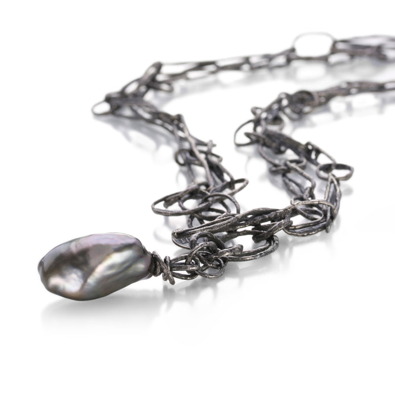 John Iversen Twig Necklace with Tahitian Pearl | Quadrum Gallery