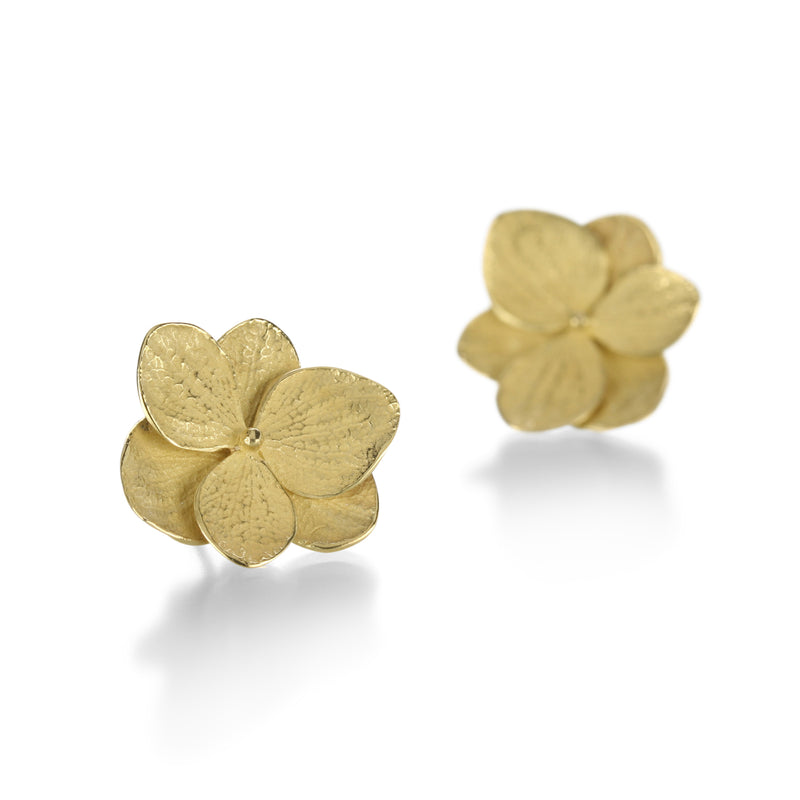 John Iversen Gold Hydrangea Twin Earrings | Quadrum Gallery