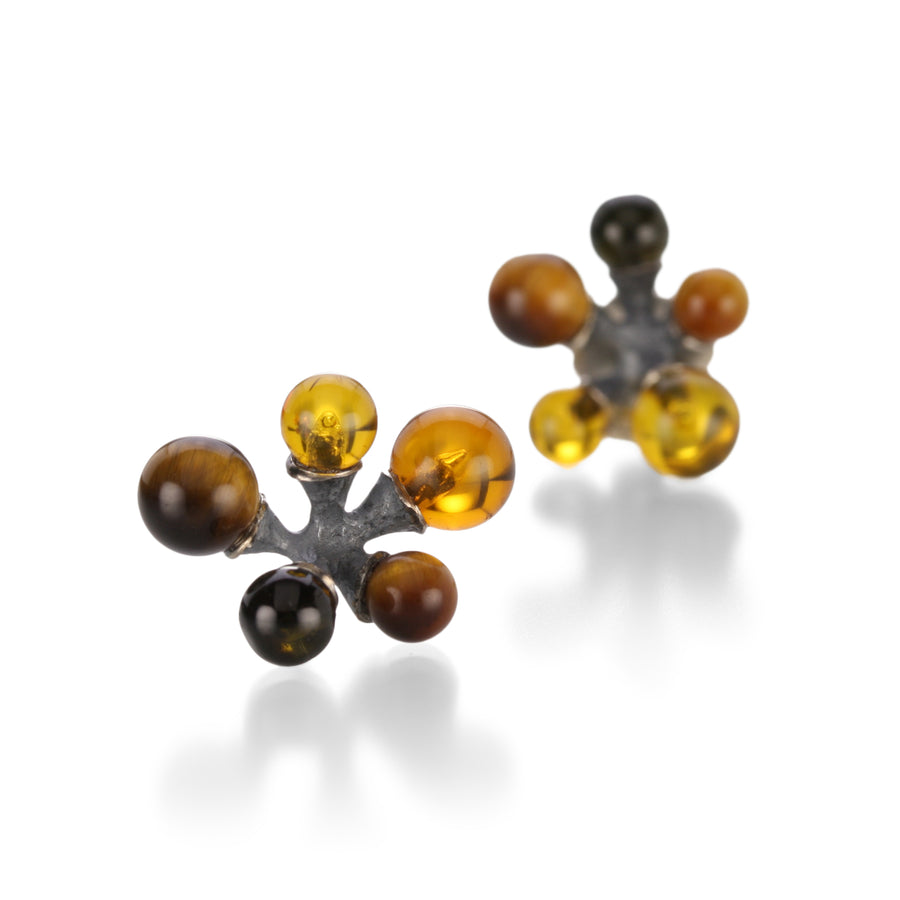 John Iversen Mixed Stone Jacks Earrings | Quadrum Gallery