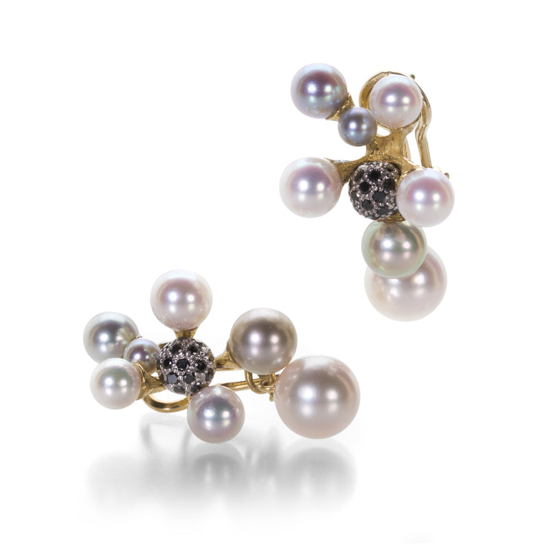 John Iversen Baby Jacks Earrings with Black Diamonds | Quadrum Gallery