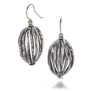 John Iversen Oxidized Silver Lantern Earrings | Quadrum Gallery