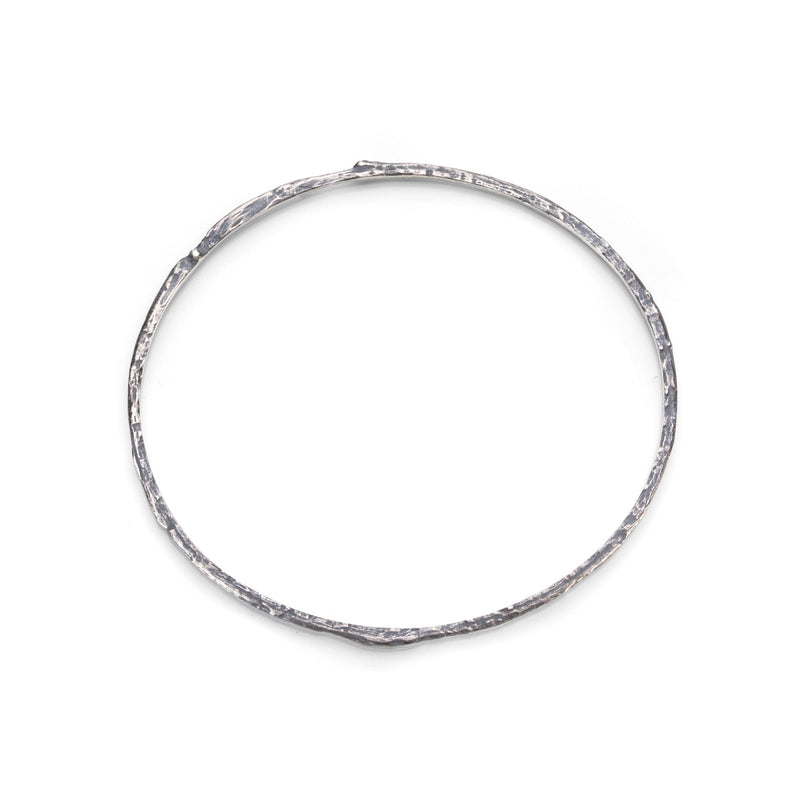 John Iversen Oxidized Silver Single Twig Bangle | Quadrum Gallery