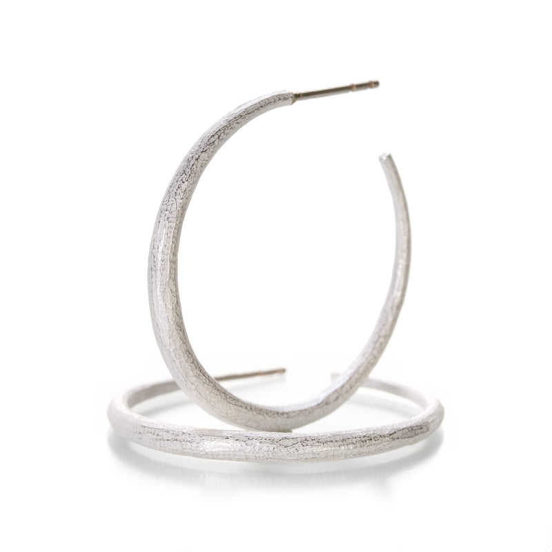 John Iversen Large Sterling Silver Hoops Earrings | Quadrum Gallery