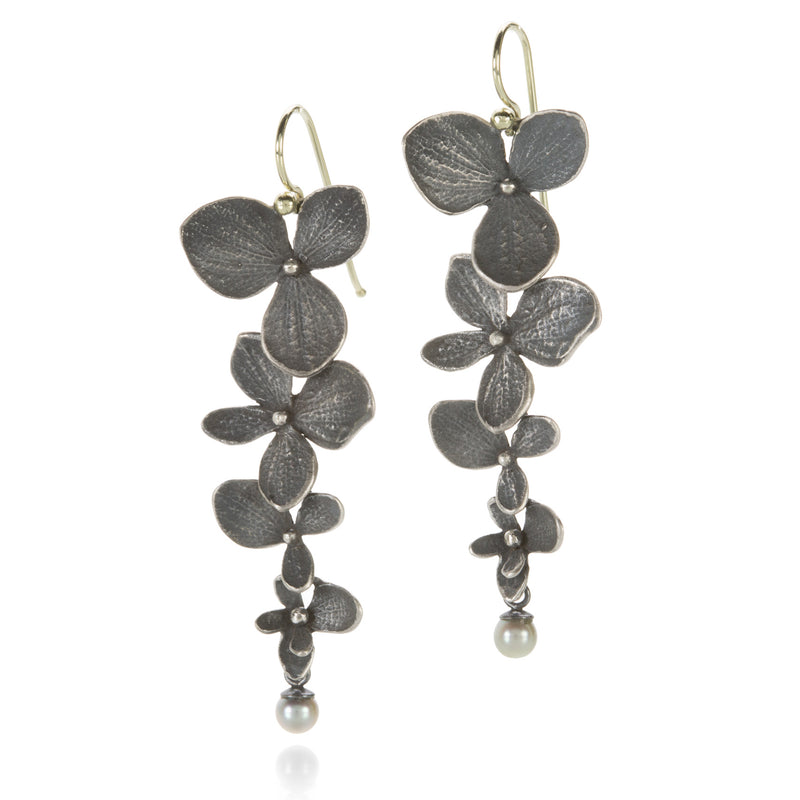 John Iversen 4 Part Hydrangea Earrings with Pearls | Quadrum Gallery