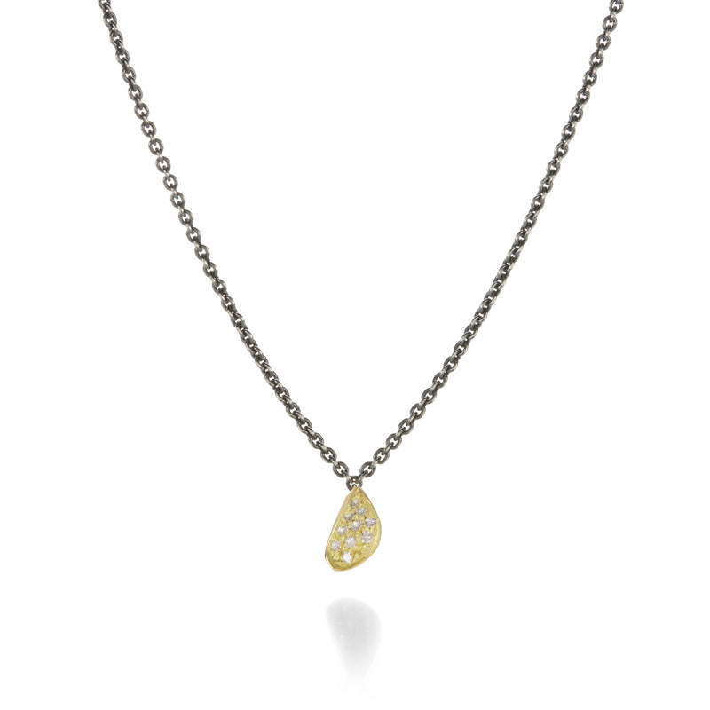 John Iversen Tiny Leaf Necklace with 11 Diamonds | Quadrum Gallery