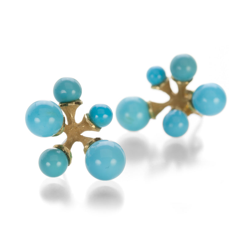 John Iversen Turquoise Micro Jacks Earrings | Quadrum Gallery
