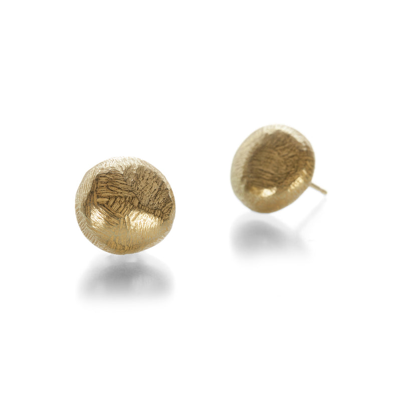 John Iversen Gold Micro Pebble Stud Earrings | Quadrum Gallery