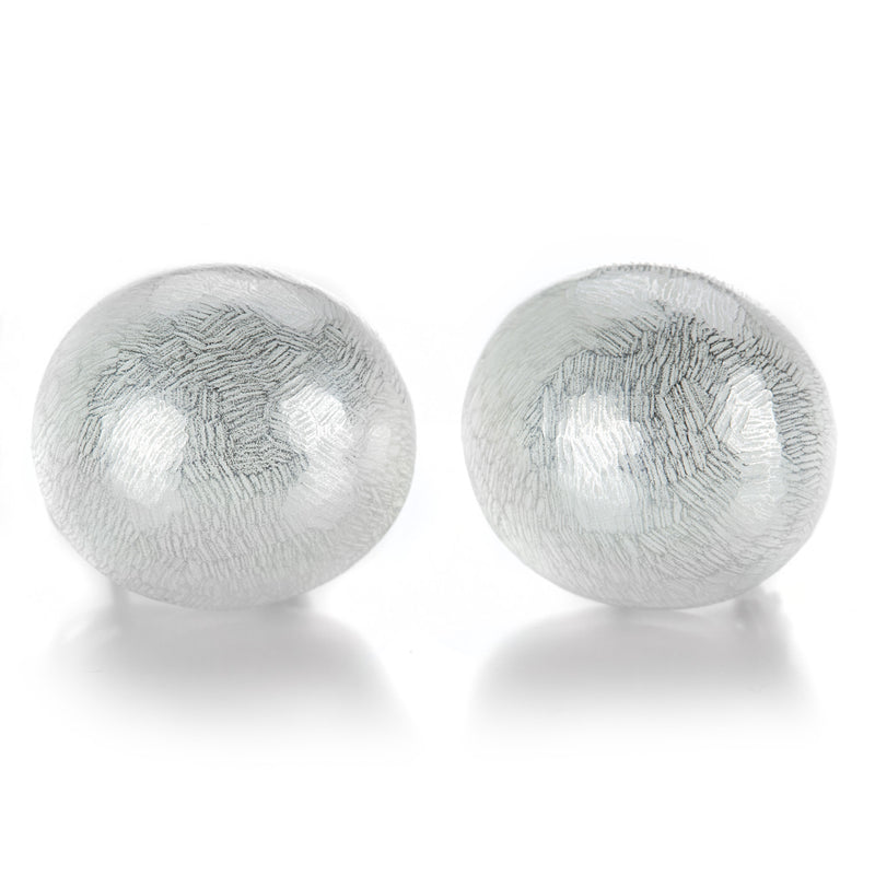 John Iversen Sterling Silver Pebble Puff Earrings | Quadrum Gallery