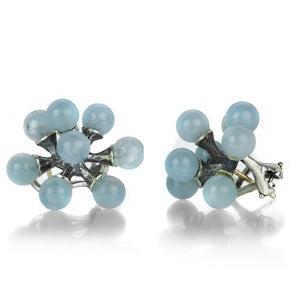 John Iversen Small Aquamarine Jacks Earrings | Quadrum Gallery