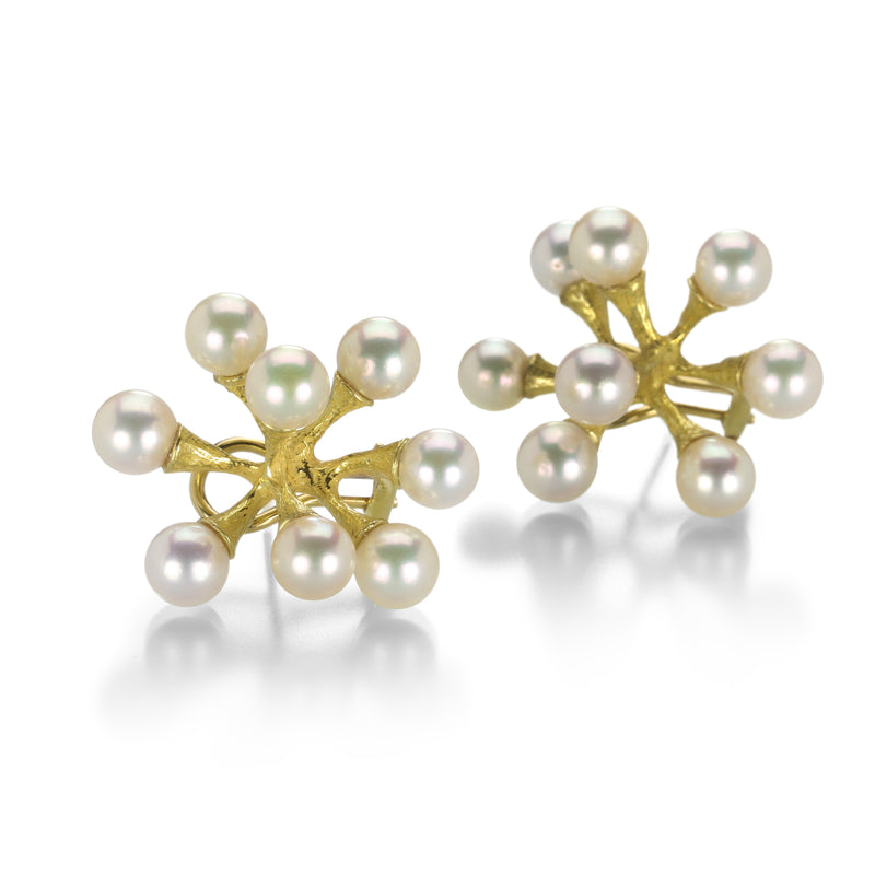 John Iversen Single Jacks Earrings with Akoya Pearls | Quadrum Gallery