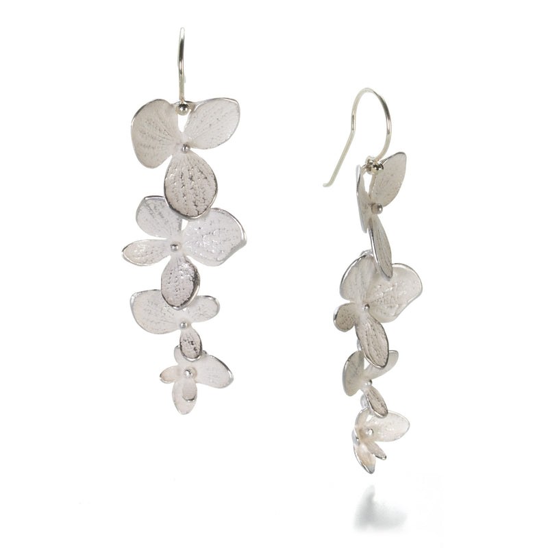 John Iversen Sterling Silver 4 Part Hydrangea Drop Earrings | Quadrum Gallery